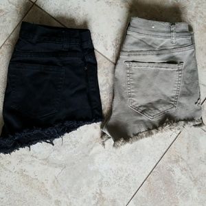 Bundle of 2 distressed shorts